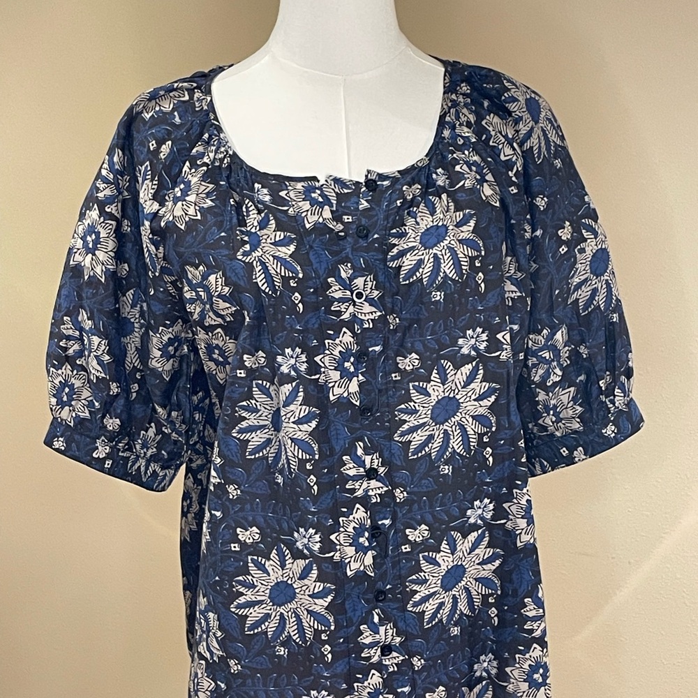 Sundays Navy Floral Blouse